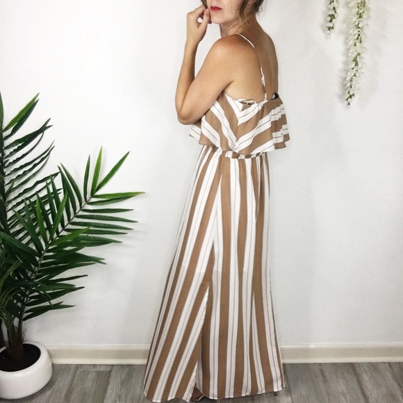 NWT AFTER MARKET maxi dress ruffled striped 0028 - Picture 3 of 8